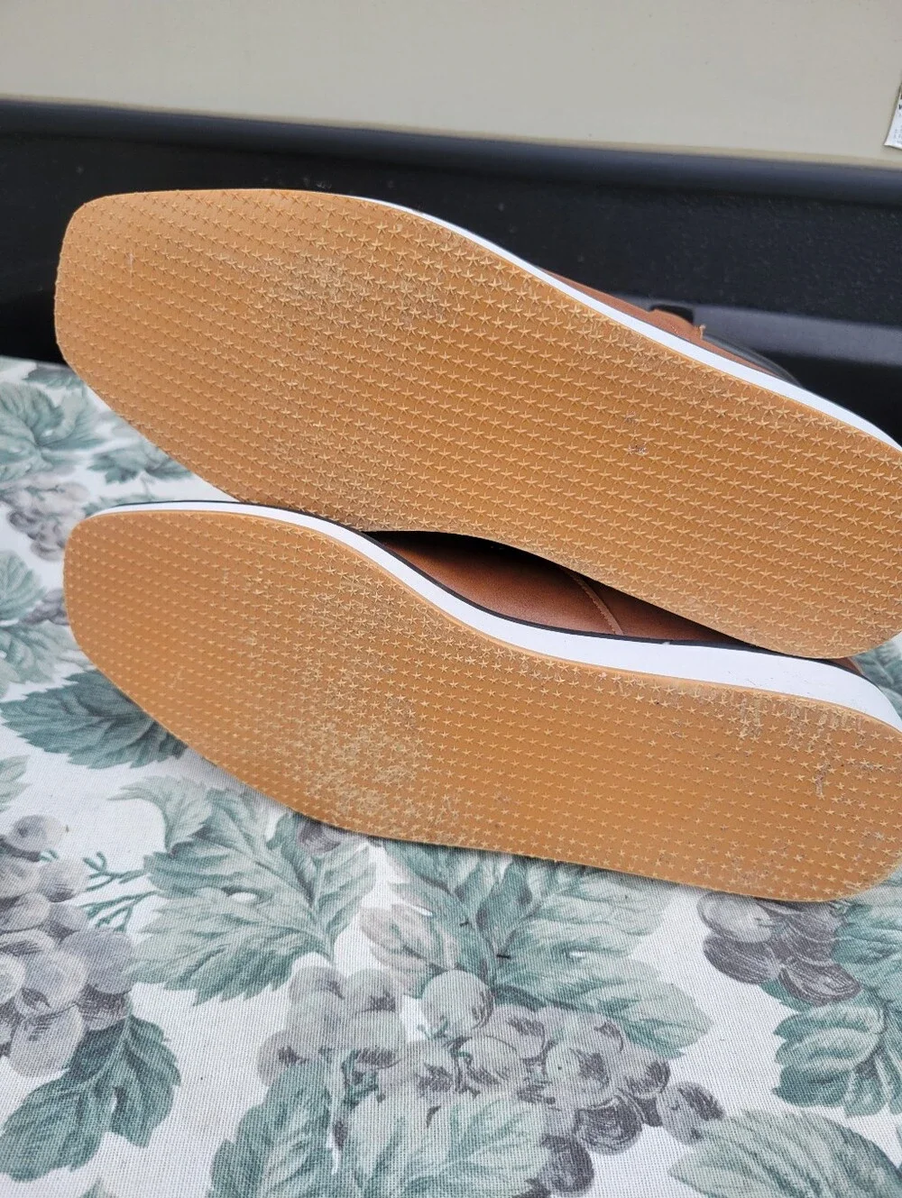 Men's Woven Slip-On High-Top Sneakers in Brown